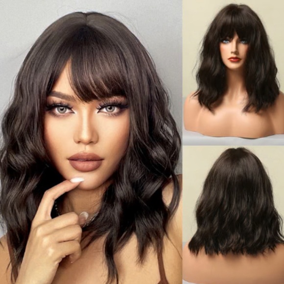 DWY Other - 12 Inches Wave Short Bob Hair Black Women Wig